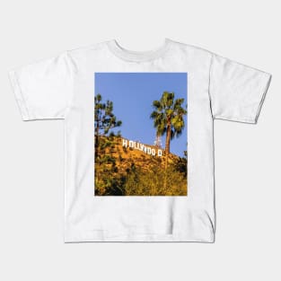 Hollywood sign landscape Kids T-Shirt